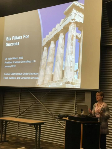Dr. Katie Wilson, SNS, presents the Six Pillars for Success