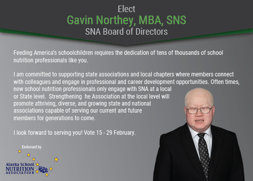 Gavin Northey - SNA Board of Directors - Endorsed by AKSNA